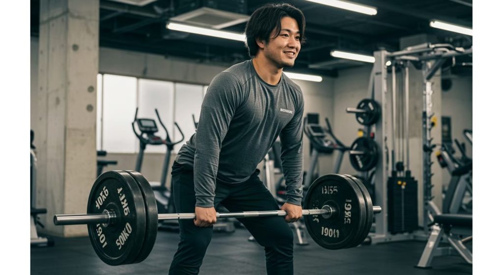 トレーニングする男性