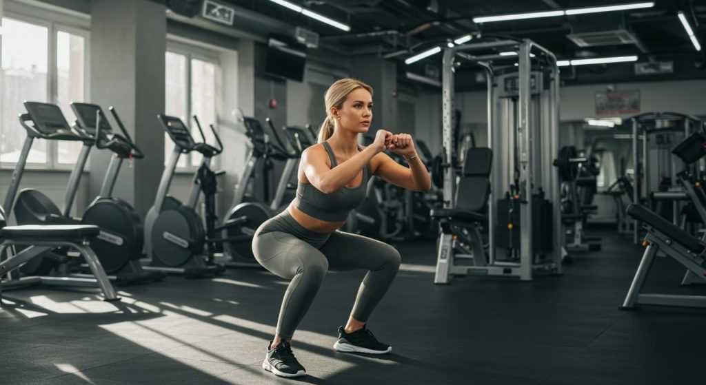 トレーニングする女性