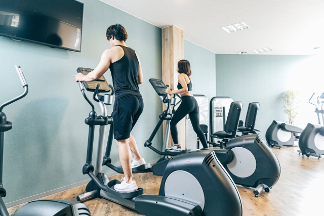 ジムでのステッパー風景